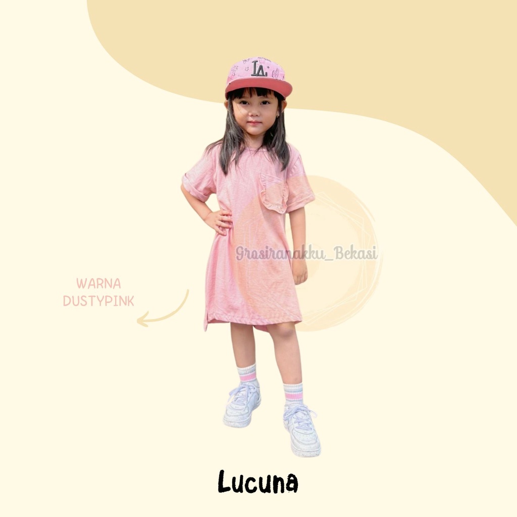 Dress Anak Oversize Lucuna Rumi Mix Warna Size 1-5thn