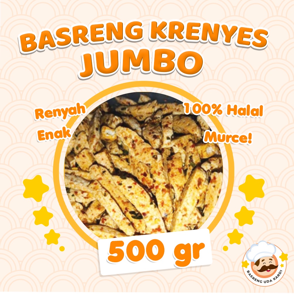 

BASRENG KRENYES JUMBO 500GR CEMILAN PEDAS DAN ORI KILOAN MURAH