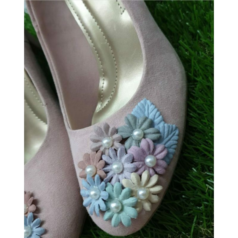 BUNGA SUEDE k10 MUTIARA 2CM perGROSS
