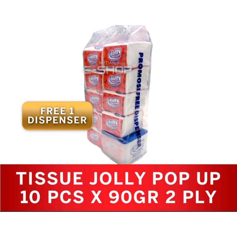 TISSUE JOLLY POP UP TISU KULINER 10 PCS x 90Gram  Murah