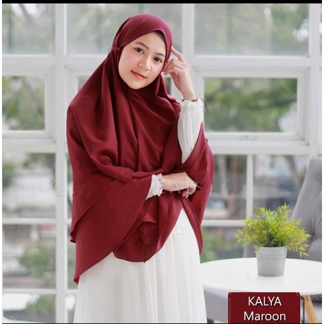 Khimar Jumbo KALYA 2 Layer Non PED BERGO Dua Layer