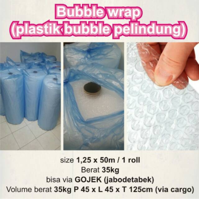 

Roll bubble wrap (1roll) gojek lebih hemat ongkir