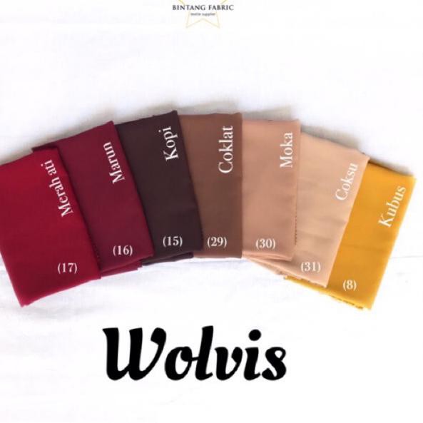 SPOT Bahan Kain Wolfis Wolvis Wool Peach 1/2 meter