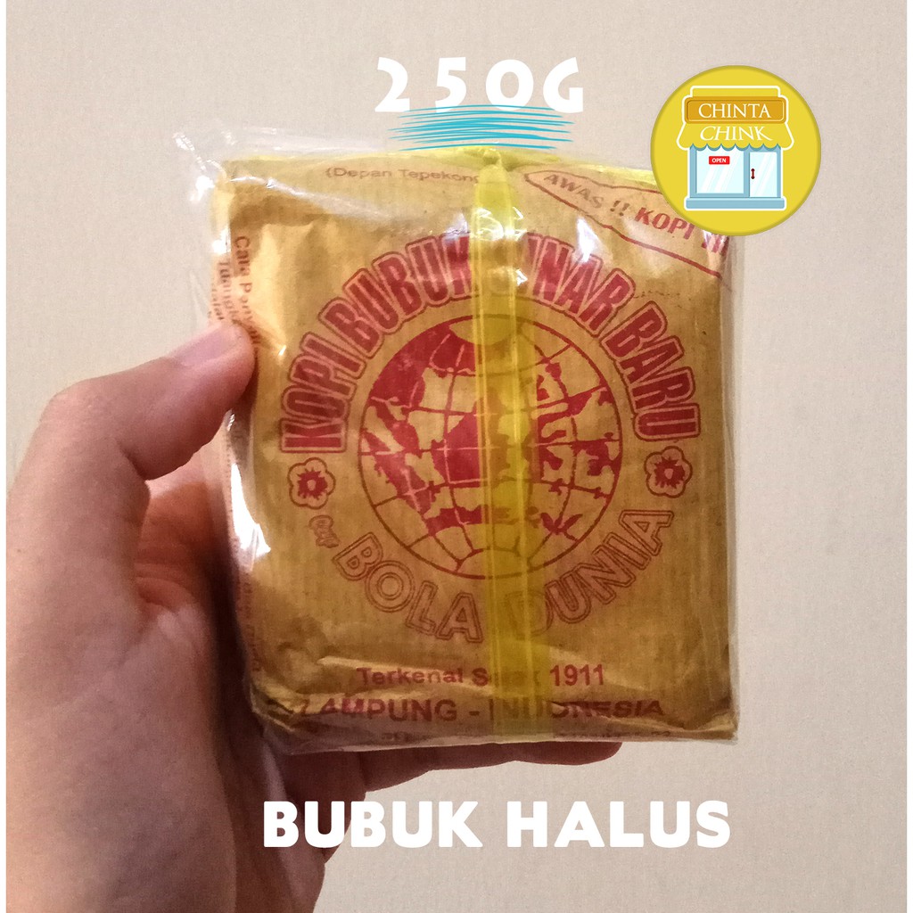 

Kopi Bubuk Halus Sinar Baru Cap Bola Dunia Kemasan Lama 250g