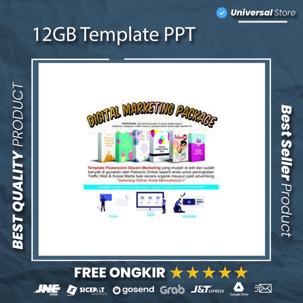 Koleksi 12GB Template Powerpoint PPT Instagram IG Feed Story Desain Marketing Power Point
