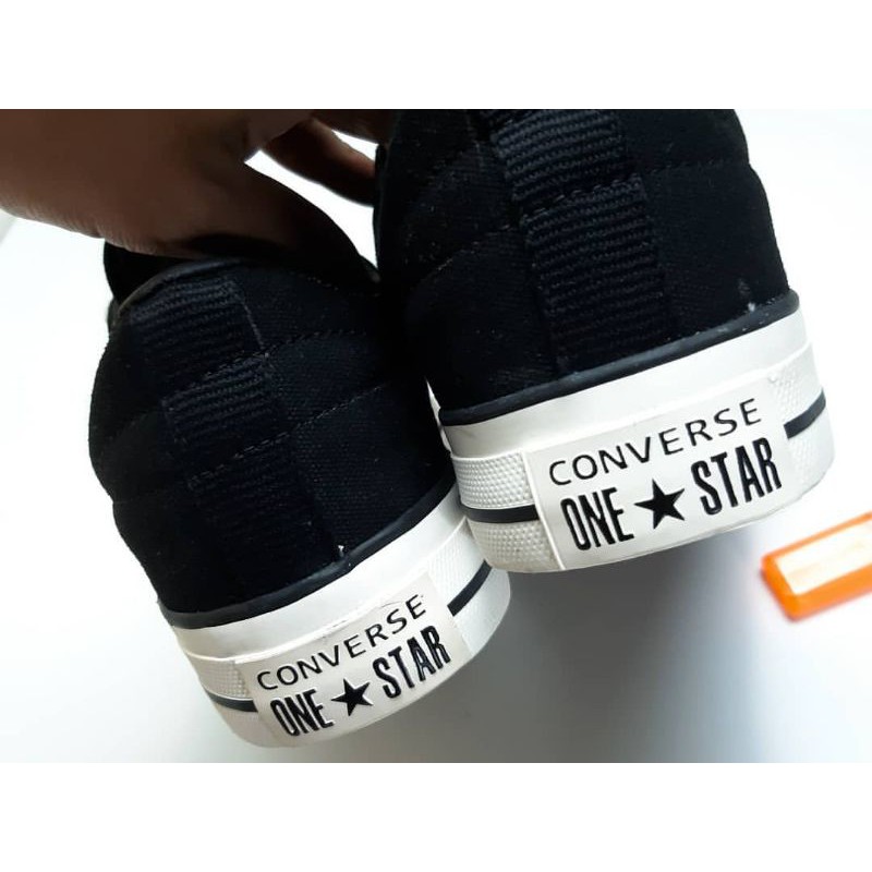 SEPATU IMPOR CONVERSE ONE STAR PREMIUM VIETNAM SNEAKERS KASUAL BLACK WHITE KADO HADIAH HITAM