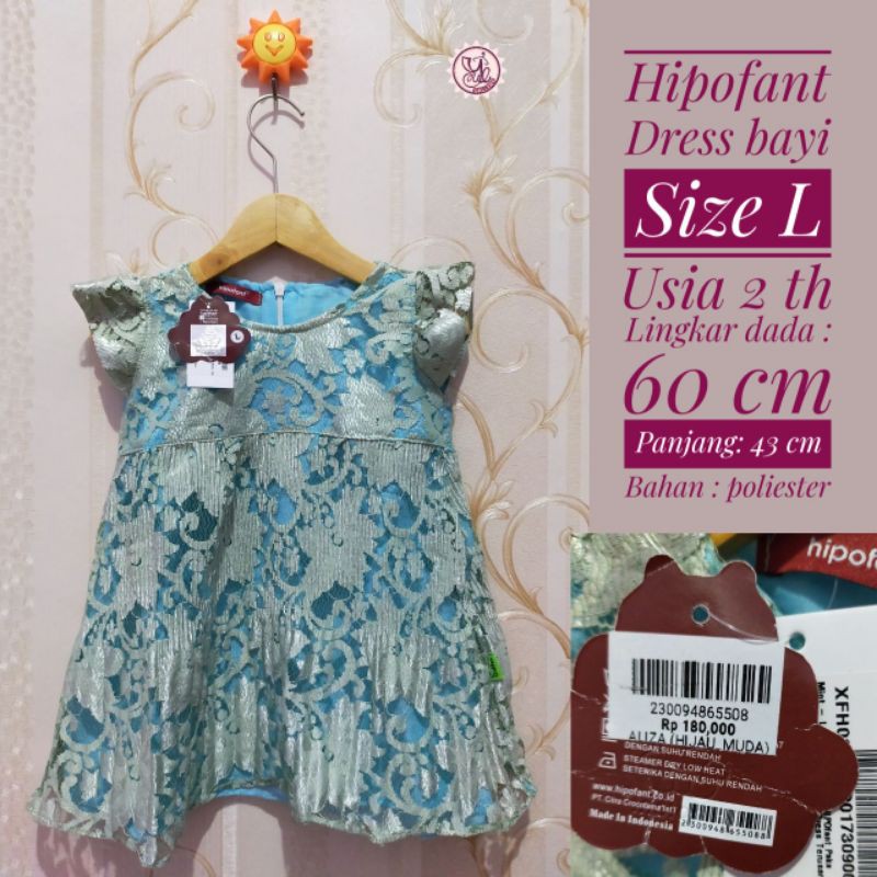 Dress / baju bayi hipofant branded matahari