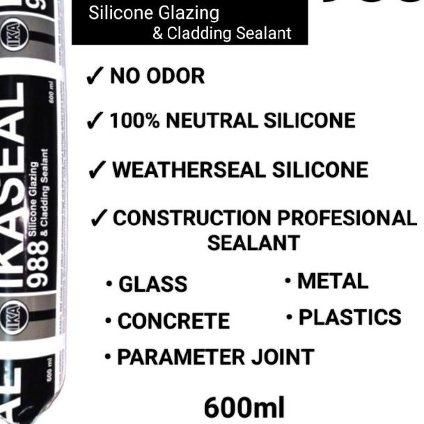 

♛ Lem ACP Sosis IKASEAL 988 Neutral Silicone Sealant 600ml - STARKY CLEAR ⅍