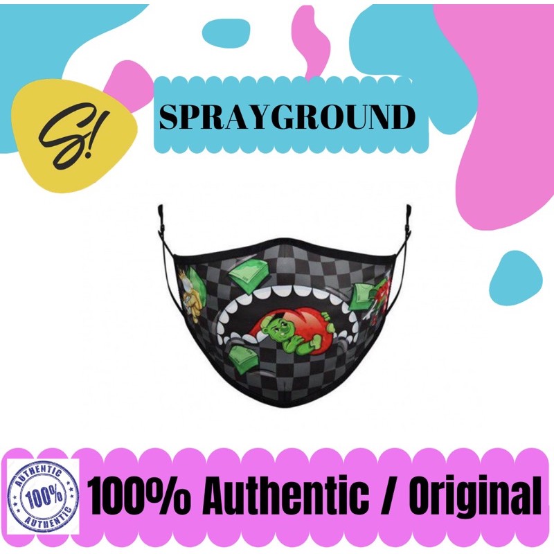 Sprayground Adult Face Mask Shark Squad Sprayground Masker