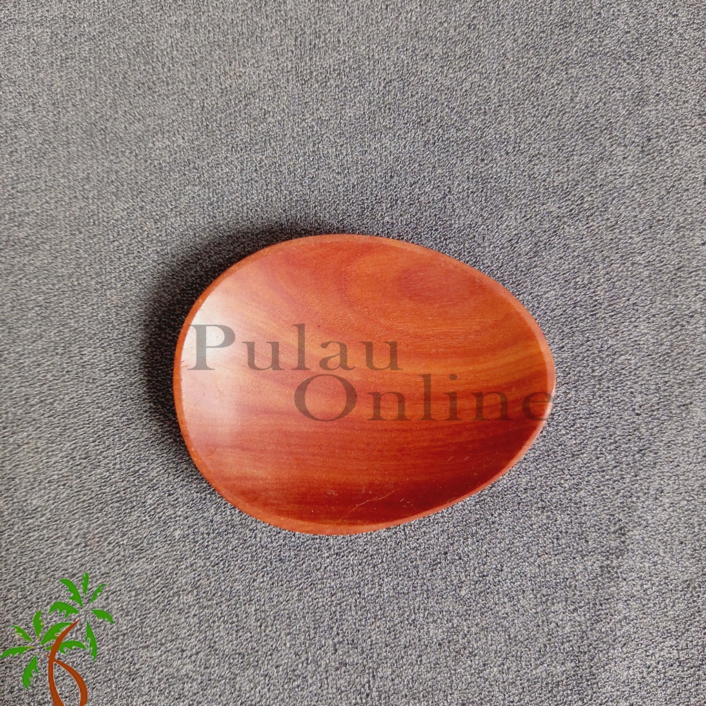 Pulau Online Piring Kayu Kecil - Piring Sambal Kayu - Piring Saos Kayu