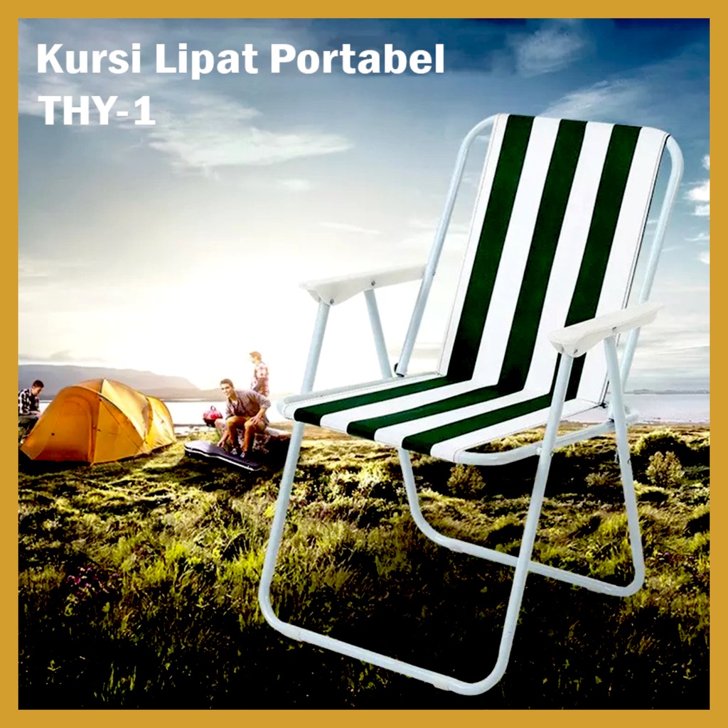 Kursi Lipat Outdoor Kursi Serbaguna Kursi Piknik Camping Kursi Portable Bangku Lipat Kursi Santai Nyaman Dan Kuat THY-1