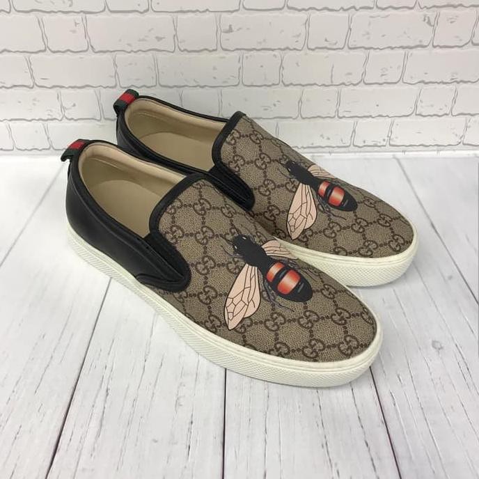 promo sepatu gucci slip on bee pria mirror quality 1:1 terbaru
