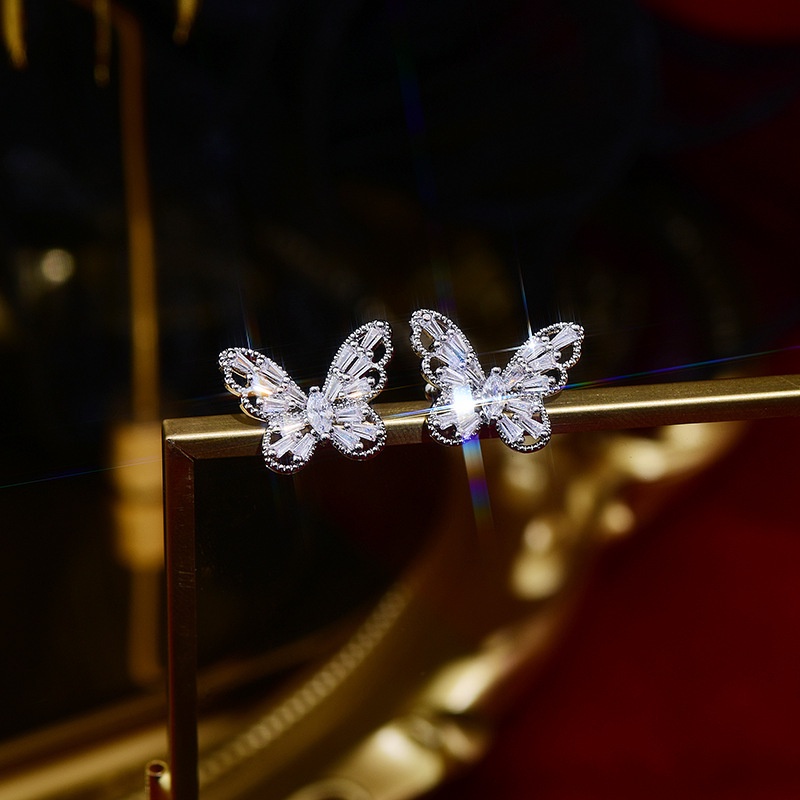 Butterfly Anting Klip Tanpa Tindik Desain Kupu-Kupu Untuk Wanita