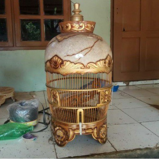 Sangkar Burung Perkutut/Sangkar Ukir Jati Jepara/Sangkar Lomba