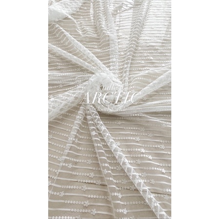 Kain Kebaya Brokat Kain Brokat Meteran Kain Brokat Motif Salur Tile TULLE ARCTIC