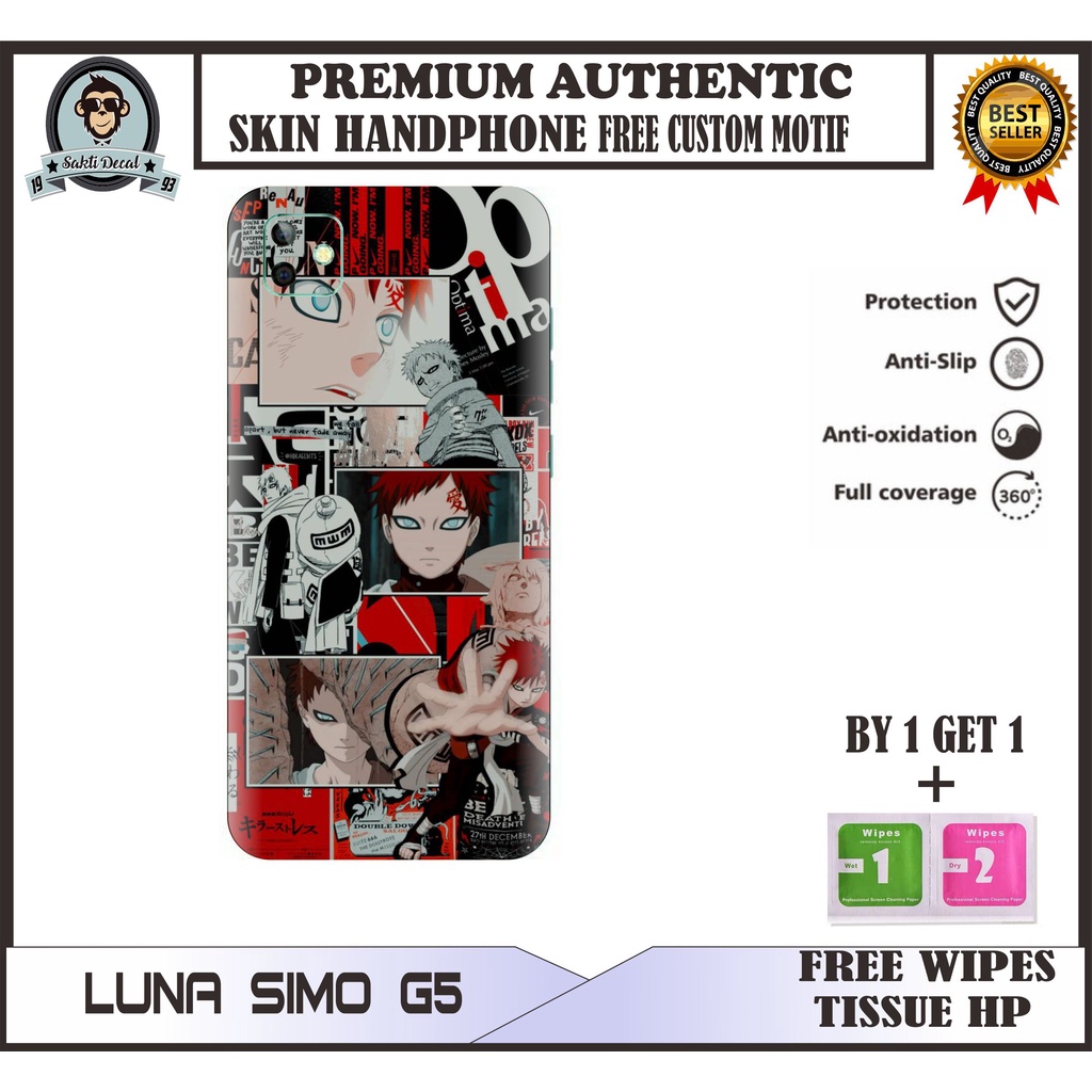 SKIN HANDPHONE LUNA G5 SIMO MOTIF ANIME