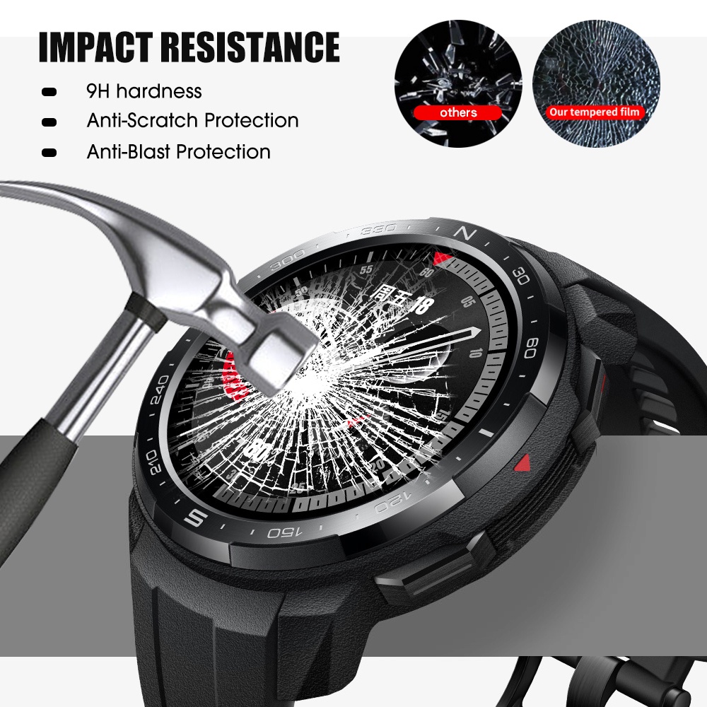 Pelindung Layar Tempered Glass 9H 2.5D Anti Gores Untuk Huawei Honor Watch GS Pro