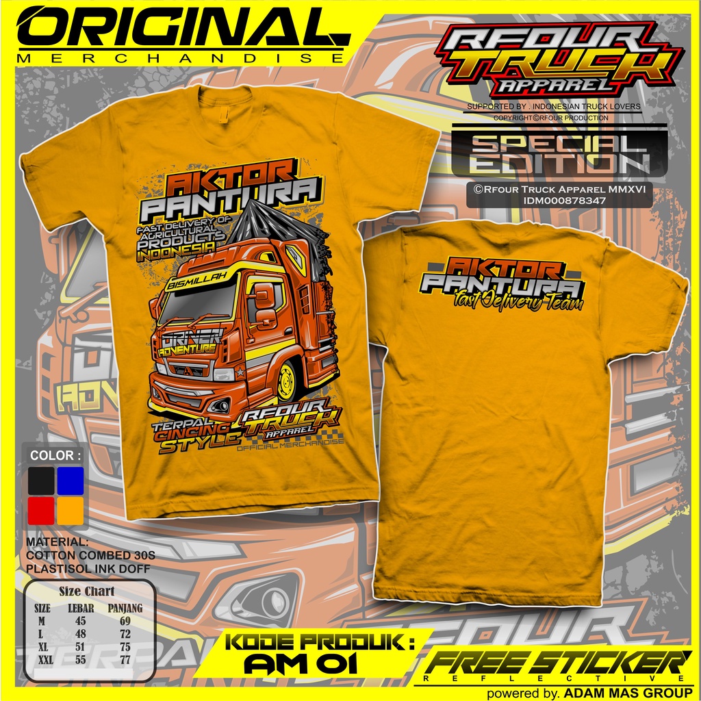 PROMO/OBRAL KILAT/KAOS TRUCK AKTOR PANTURA DEWASA LENGAN PENDEK PRIA BAJU KAOS TRUCK RACING KAOS TRUCK MODIF KAOS TRUCK OLENG DRIVER MUDA KAOS TRUCK DISTRO PREMIUM FREE STIKER ORIGINAL RFOUR TRUCK APPAREL