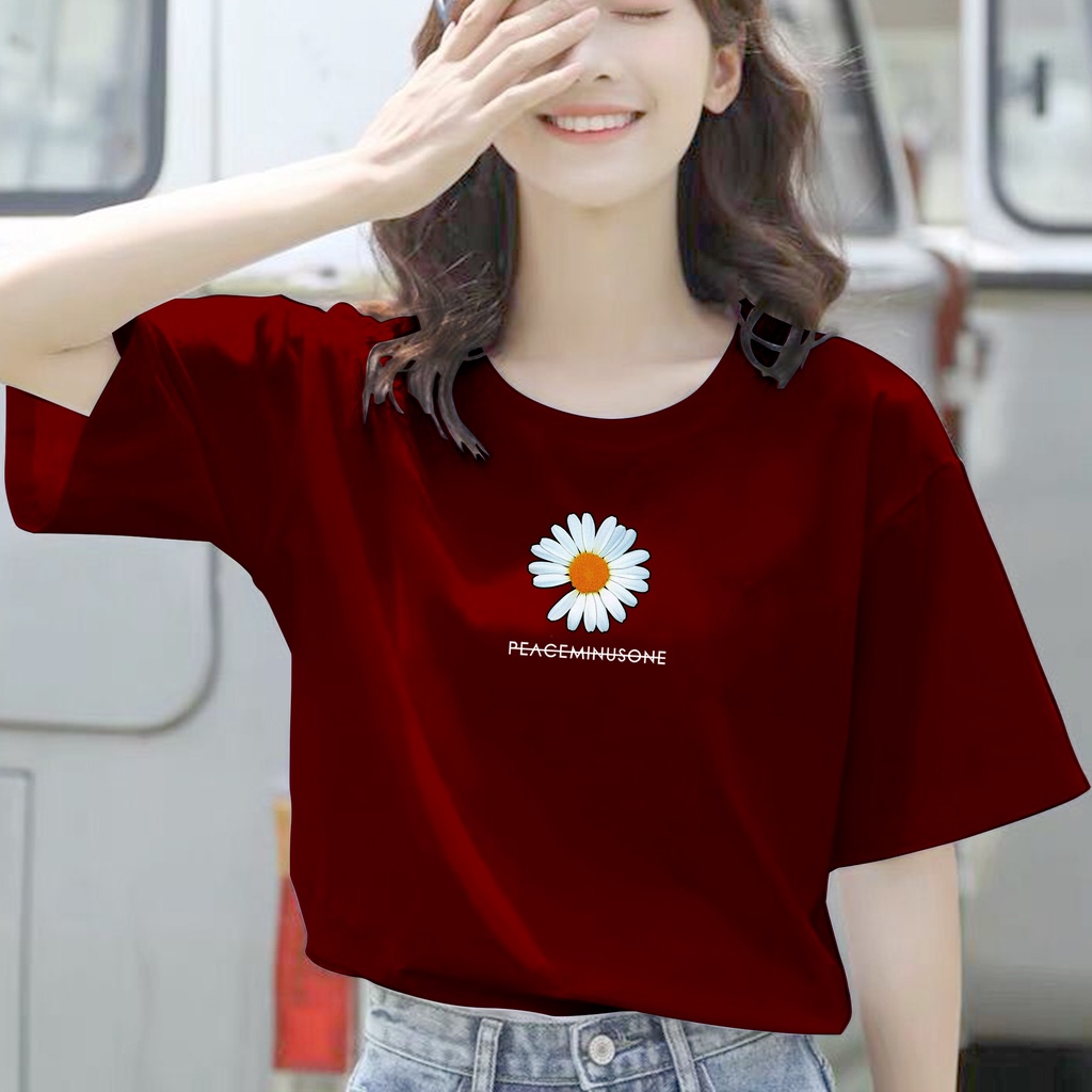 CALVIERO SHOP - BAJU KAOS ATASAN WANITA PRINT SUN FLOWER