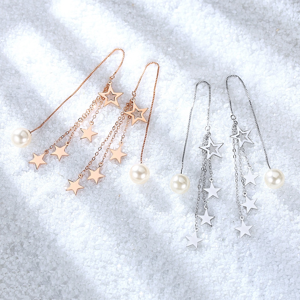 925 Perak Anting Anting Wanita Rose gold ear line Perhiasan Fashion