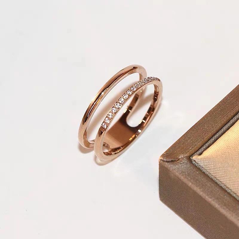 [ RESTOK / TERLARIS ] Cincin Titanium Mini Korea Wanita Fashion CK053 rose gold simple elegant