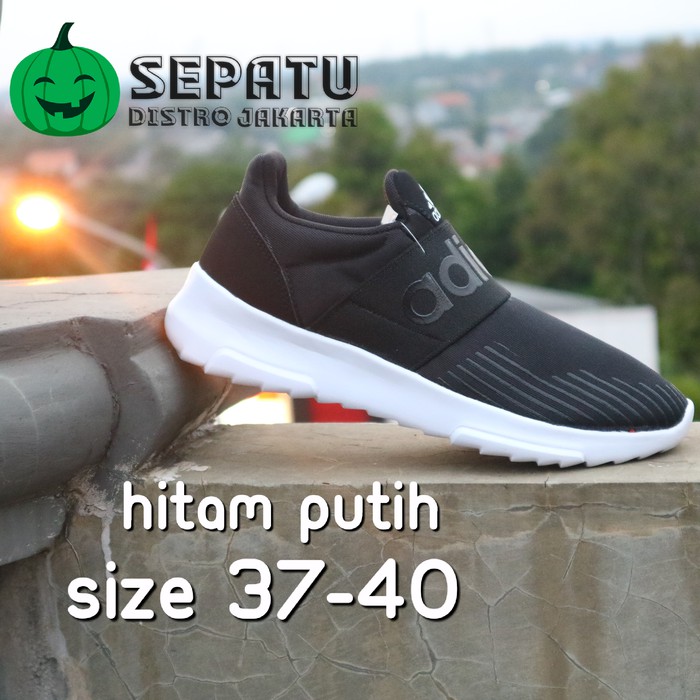 Sepatu Sneakers Adidas Slip On Cloud Harian Running Senam Zumba Wanita