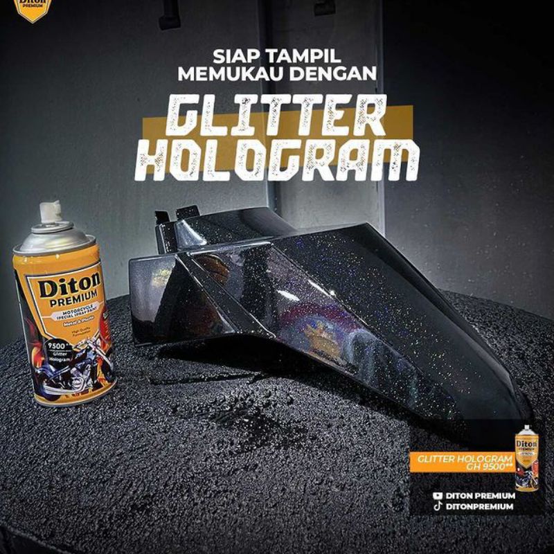 Pilok Glitter Hologram 9500 ** Diton Premium Gliter Cat Semprot Sepeda Motor Mobil Velg rangka