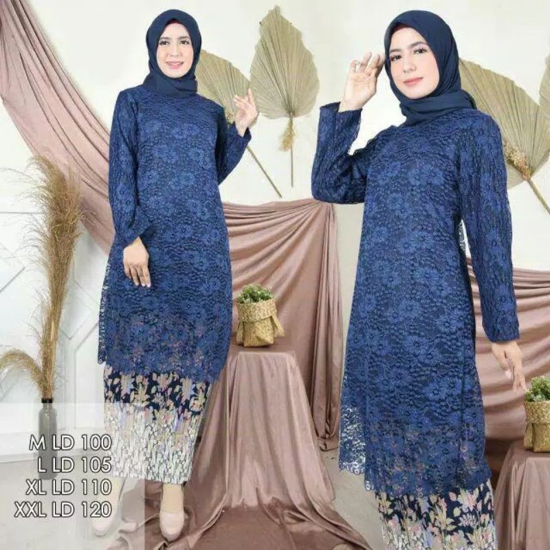 NEW REAL PICT SETELAN KEBAYA TUNIK BRUKAT/KEBAYA TUNIK PREMIUM/KEBAYA MODERN/