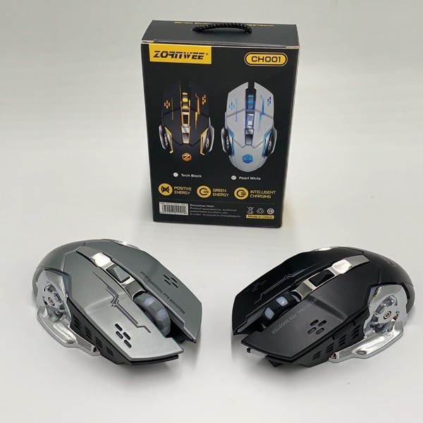 Mouse Gaming Wireless Zornwee CH001 Silent Click Optical 2.4Ghz Rechargeable Elitegear PC Komputer Laptop Aksesoris Handphone HP OCEANMART OCEAN MART Murah Grosir