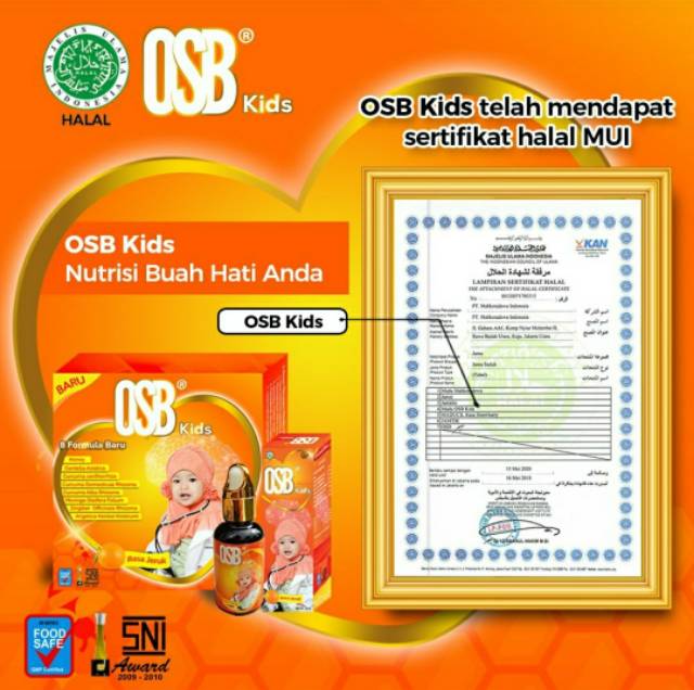 OSB Kids Vitamin Otak Anak Syrup Meningkatkan Nafsu Makan Mengatasi Speech Delay Autis Hyperaktif