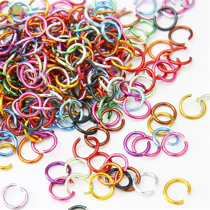 300pcs/bag 0.8x6 mm Colorful Open Jump Rings Split Jump Ring Connector For Diy Jewelry Making Findings Accessories Supplies