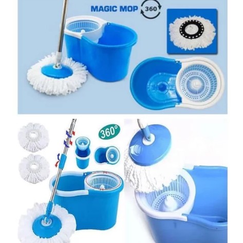 Vanstar with roda Magic Super mop spin mob pel putar 2 pcs set alat pel dan ember pembersih lantai 360 rotasi putaran