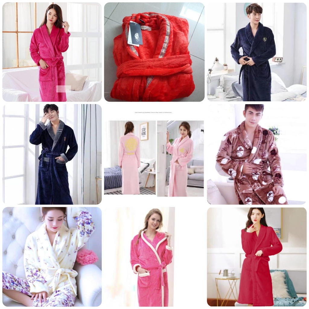 Kimono Handuk Import Topi / Kimono Handuk Bulu / Bathrobe Hoodie