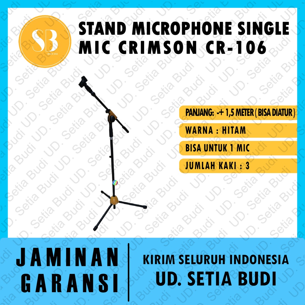 Stand Microphone Single Mic Crimson CR-106