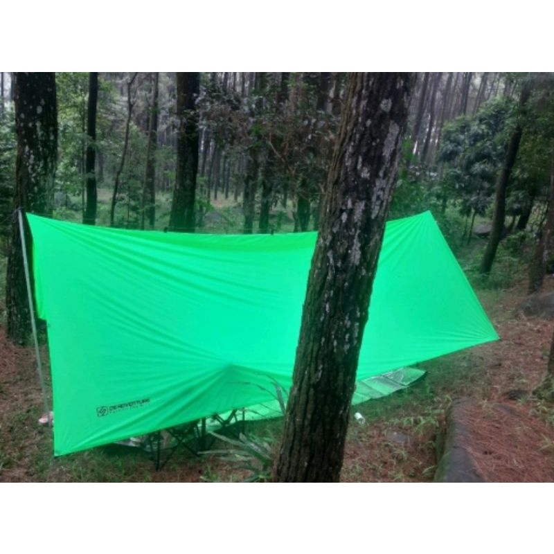flysheet 3x4 ds adventure bushcraft tarptent bivak outdoor camping lapisan tenda 4-5 orang