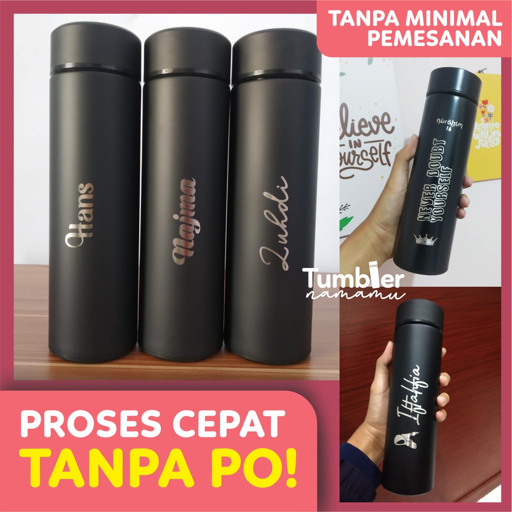 TUMBLER TERMOS STAINLESS CUSTOM NAMA
