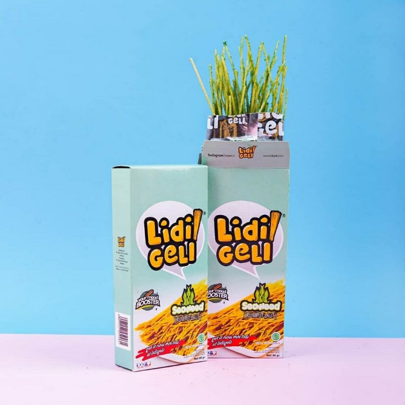 

Lidi Geli Mie 90 gram Besar Mi Seaweed Free Bubble Wrap Gratis Packing Kardus Halal MUI Rumput Laut Lidigeli Milidi Mielidi