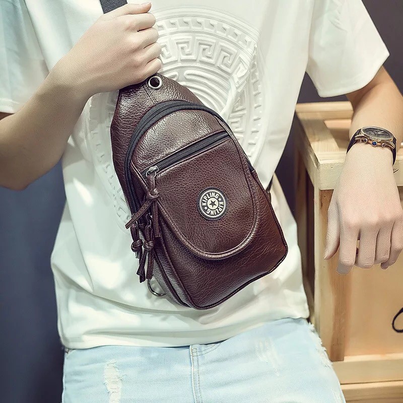 EXCLUSIVE Tas Kulit Kipling kualitas Import leather bag selempang sling pria TERLARIS