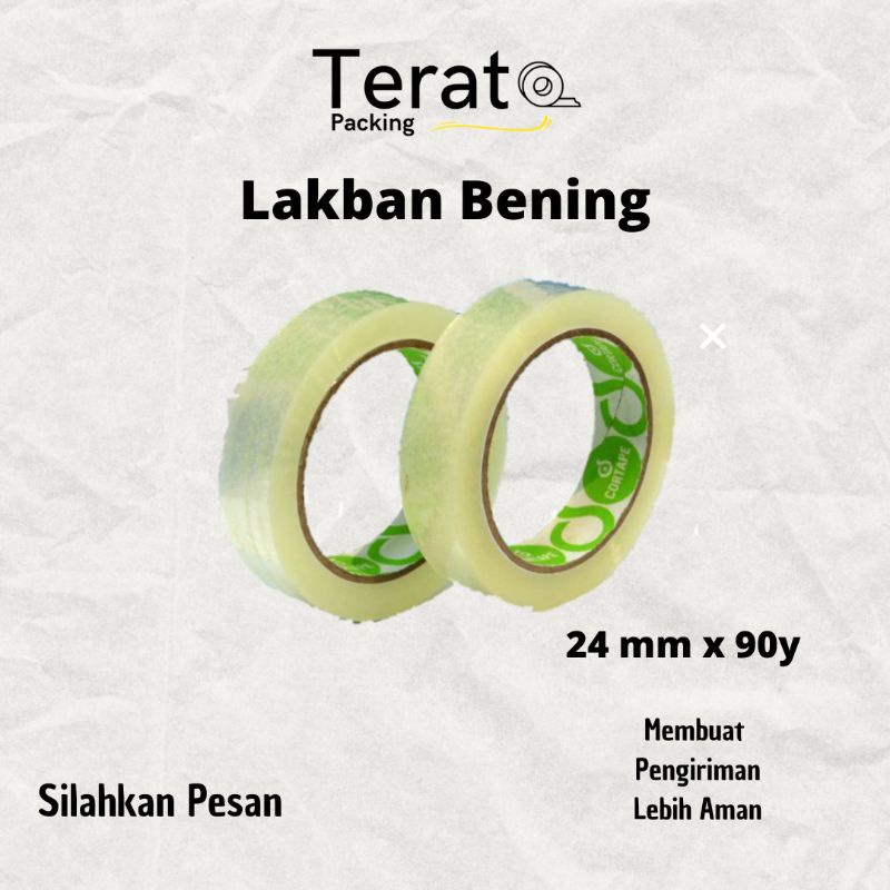 

Lakban Opp Tape / Selotip / Isolasi 24 mm x 90 yard Ekonomis Termurah