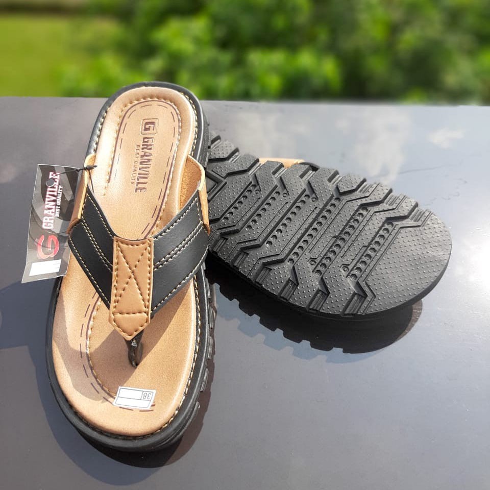 VINANDOZ SDLD15 Sepatu Sandal Pria Laki Laki kulit PU