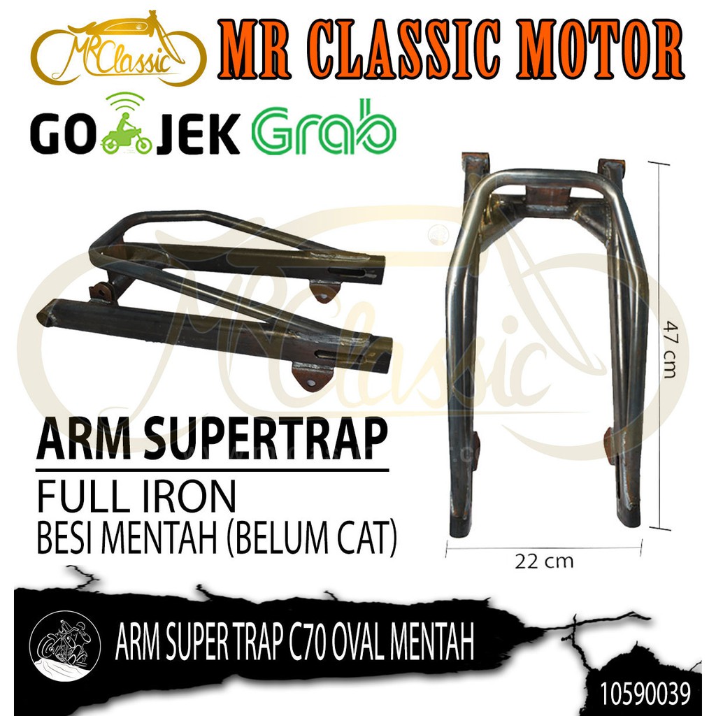 Swing Arm/Lengan Ayun Super Trap C70 Oval Variasi Custom Mentah Tebal