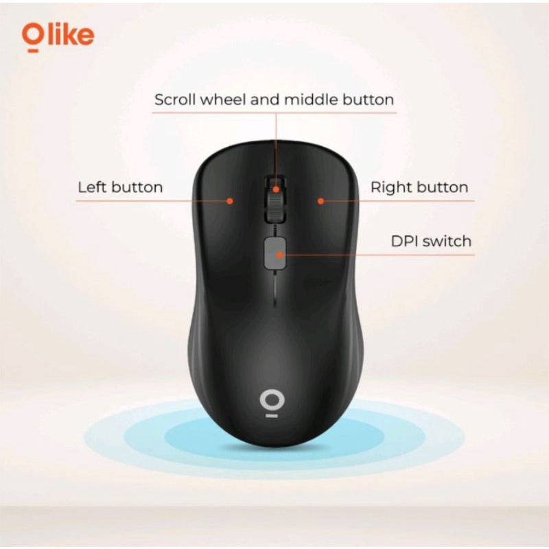 Mouse Olike M1 Ergonomic Design 1200 DPI Optical Sensor 3 Million Clicks React Quickly