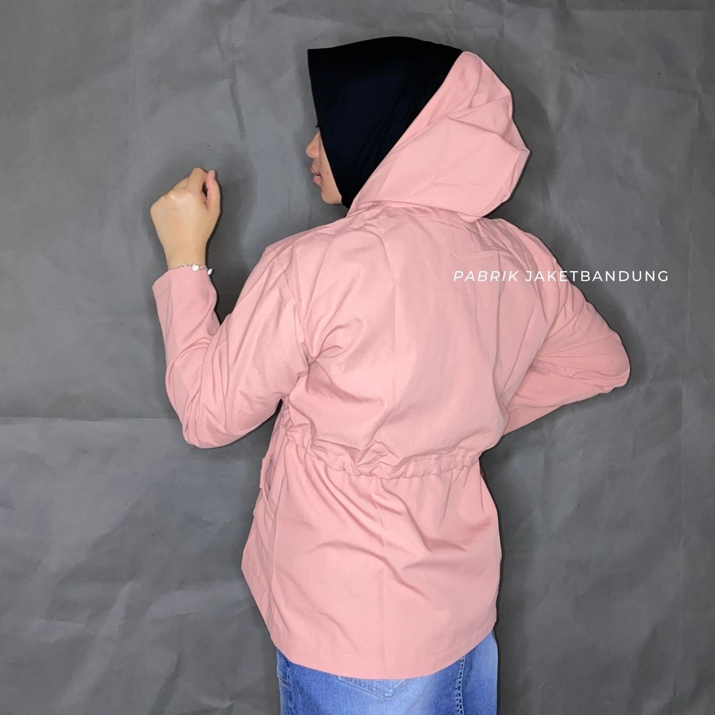 JAKET MERLIN PARKA HOODIE || Jaket Semi Parka cewek