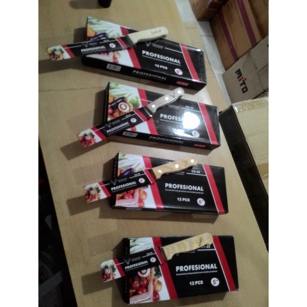 Pisau Set PROFESIONAL 4 pcs ukuran 5,6,7,8
