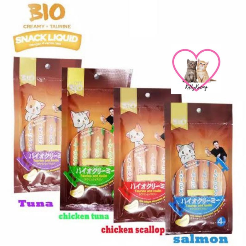 Bio Creamy Liquid Snack Kucing 1pak