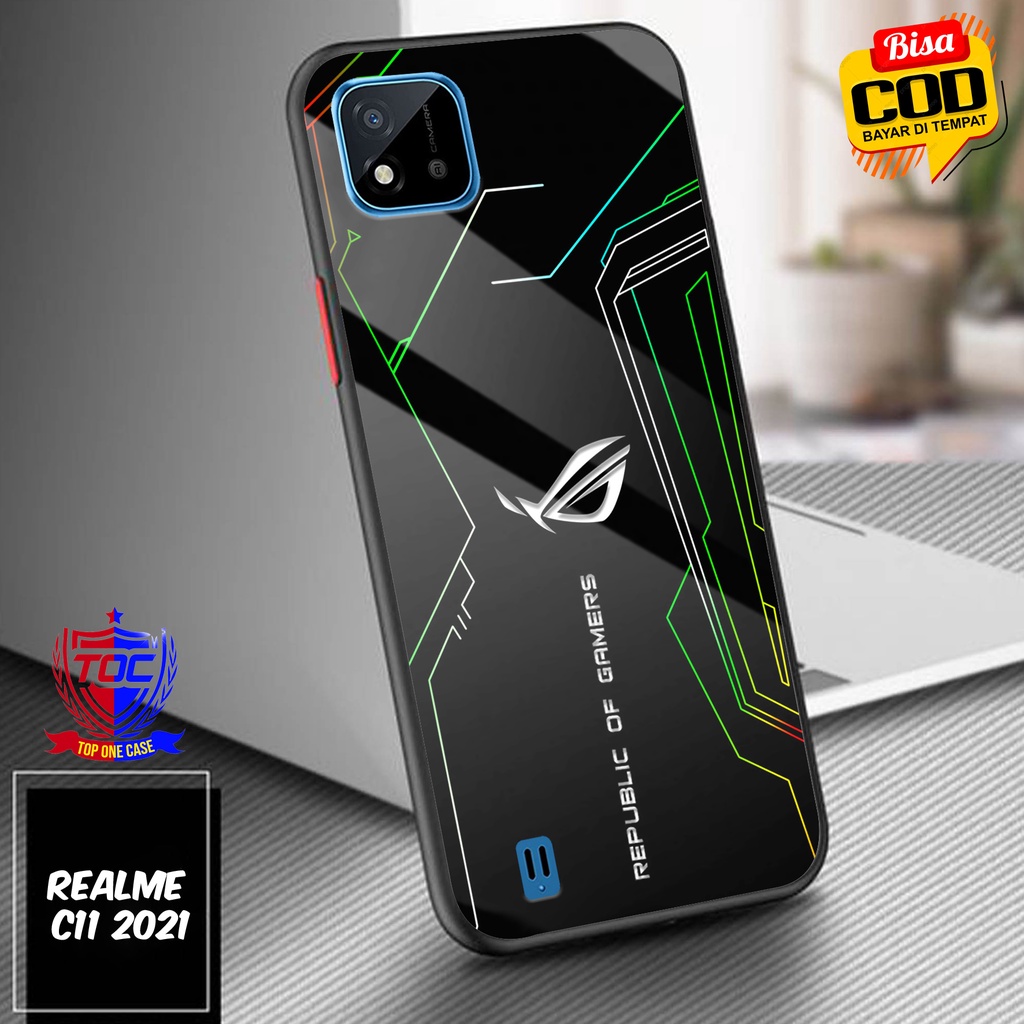 Case REALME C11 2021 Terbaru TOP ONE CASE [ ROG ]  -Casing REALME C11 2021- Casing Hp Mewah - Hardca