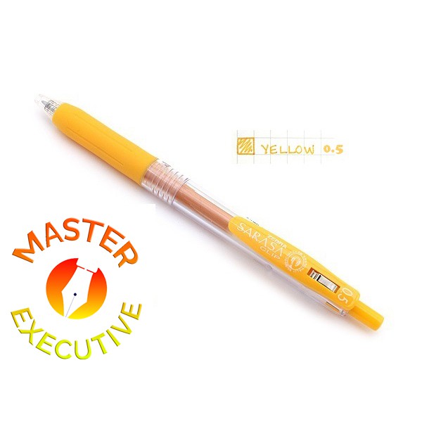 [Buah] Zebra Sarasa Clip JAPAN Yellow 0.5 Gel Ink Rollerball / Pulpen Jel Kuning