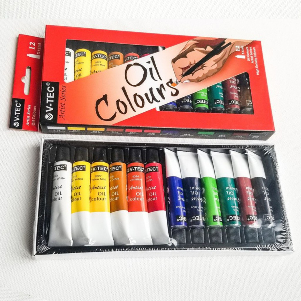 

Cat Minyak V-TEC 12x12ml - V-TEC Oil Colour Set 12x12ml