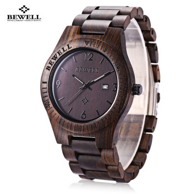 Import Terbaru Jam Tangan Pria Bewell ZS - W086B Wood Quartz Men Watch Analog Date Display