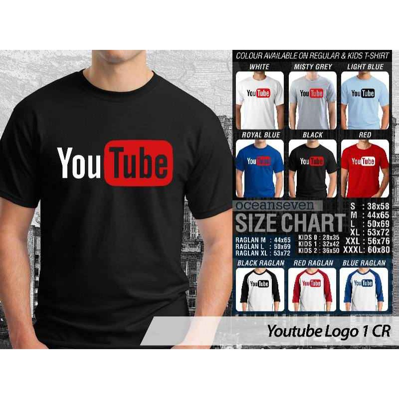 BAJU CASUAL FORMAL  - KAOS DISTRO OCEANSEVEN - YOUTUBE LOGO